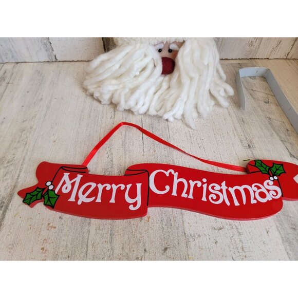 Christmas variety pack sign Plush Santa home decor unique mistletoe - Picture 2 of 8